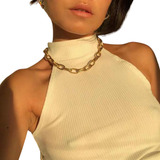 Conjunto Colar Feminino Punk