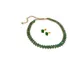 Conjunto Colar Gargantilha Brincos Cristais Strass Quadrado