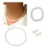 Conjunto Colar Gargantilha Brincos Pulseira Pérola Presente