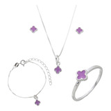 Conjunto Colar Pingente Pulseira