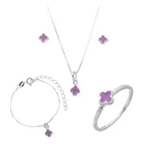 Conjunto Colar Pingente Pulseira