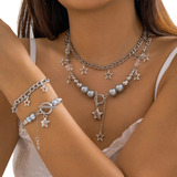 Conjunto Colar Pulseira Perola