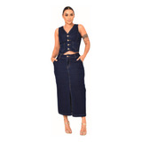 Conjunto Colete E Saia