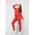 Conjunto Comfy Com Casaco Capuz E Jogger Moletinho Terracot