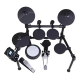 Conjunto Completo De Bateria Digital Eletronica Medeli Mz520 Cor Preto