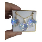 Conjunto Coracao Cristal Swarovski