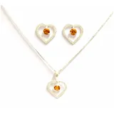 Conjunto Coracao Cristal Swarovski