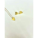 Conjunto Coracao Liso Brinco