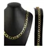 Conjunto Cordão Pulseira Moeda Antiga Laminado Fino 10mm