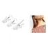 Conjunto Corrente Brinco Prateado Coelhinho Playboy Sexy
