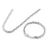 Conjunto Corrente Masculina 60cm E Pulseira Torcida 4mm Aço Cor Prateado