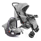 Conjunto Cosco Kids Travel System Reverse De Passeio Duo Cor Cinza Rajado