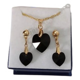 Conjunto Cristal Swarovski Jet