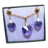 Conjunto Cristal Swarovski Tanzanite