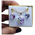 Conjunto Cristal Swarovski Vitrail Light 1,4 Cm  Folh. Ouro