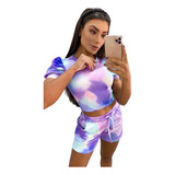 Conjunto Cropped Blusa Curta