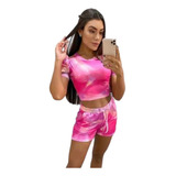 Conjunto Cropped Blusa Curta