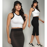 Conjunto Cropped E Saia