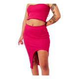 Conjunto Cropped E Saia
