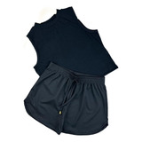 Conjunto Cropped Regata Shorts