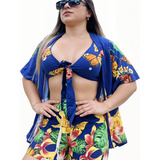 Conjunto Cropped Short Casaquinho