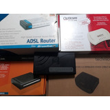 Conjunto De 4 Modens Roteadores Usados Mais 1 Switch 8p.