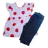Conjunto De Bata Rosa Estampa De Morangos E Legging Carter's
