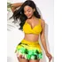 Conjunto De Biquíni Feminino Com Estampa De Verão E Babados