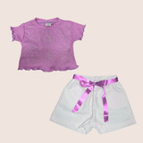 Conjunto De Blusa Brilhante