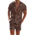 Conjunto De Camisa E Shorts Com Estampa De Leopardo