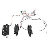Conjunto De Captador De Guitarra Ssh, Captador Humbucker De Bobinas Duplas Pretas Para Guitarra Elétrica St