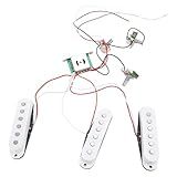 Conjunto De Captador De Guitarra Sss, Bobinas Brancas Para Baixo, Captador Humbucker Para Painel De Guitarra Elétrica St