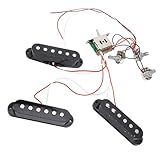 Conjunto De Captador De Guitarra Sss, Bobinas Pretas Para Baixo, Captador Humbucker Para Painel De Guitarra Elétrica St