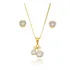 Conjunto De Colar E Brincos Banhados A Ouro Pingente Cereja