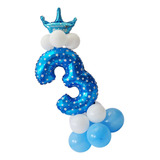 Conjunto De Colunas All Numbers Letters Crown Balloons Birth