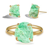 Conjunto De Crisoprasio Banho