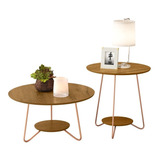 Conjunto De Mesa Centro E Lateral Back Freijo
