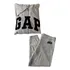 Conjunto De Motelom Gap Adulto Unissex Cinza E Preto