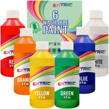 Conjunto De Pintura Extrétrico Lavável Em 6 Cores  240 Ml Ca