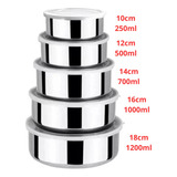 Conjunto De Potes De Inox Kit 5 Top Chef