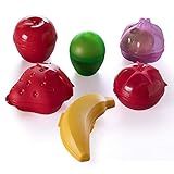 Conjunto De Potes De Plástico Com Formato De Frutas E Legumes 6 Peças Plasútil Plasútil Cores Diversas
