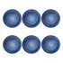 Conjunto De Pratos Rasos 06 Esfera Azul Schmidt