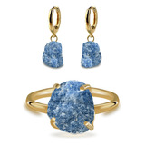Conjunto De Quartzo Azul