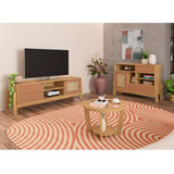 Conjunto De Sala De Estar Nature Com Rack Para Tv Até 65 