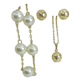 Conjunto Em Perolas Pulseira