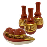 Conjunto Enfeite Ceramica Trio