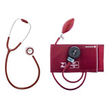 Conjunto Esfigmomanômetro   Estetoscópio   Bic Cor Vinho