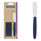 Conjunto Espátulas Para Manteiga 6 Peças Azul Tramontina