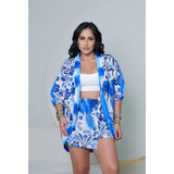 Conjunto Estampado Kimono Feminino