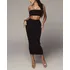 Conjunto Estiloso Top Faixa + Saia Tubinho Moda Festa Longa